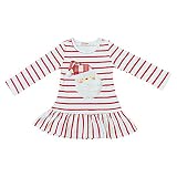 cm-trading ベビー服 ワンピース クリスマス 子供服 キッズドレス ストライプ 長袖 スカート サンタ コスチューム 発表会 プレゼント 6ヶ月-４歳