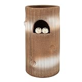 日本製 信楽焼 傘立て 陶器 スリム コンパクト 傘たて かさたて アンブレラスタンド 〔フクロウタイプ〕