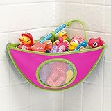 hotbestオモチャ収納袋 お風呂ハンモク 多用途　子供玩具　片付けネット 吸盤式 壁掛け式 メッシュバッグ 子供部屋収納