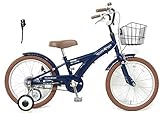 ROLLING RINGS 片足スタンドセット BMXタイプ 　ネイビー　16インチ フェンダー付 ワイヤーバスケット 幼児車 子供用自転車ジュニアキッズ ユニセックス ローリTEP