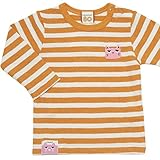 2016年 秋冬 UZUCHAT ウズチャット ボーダー アップリケ 長袖Ｔシャツ UZULAND ウズランド オレンジ◇95cm