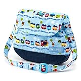 元気にお出かけベビーショルダーバッグ　カラフル列車で行こう（ライトブルー）　B1700900　日本製