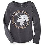 オールドネイビー OLD NAVY/ グラフィッククルーネックティ ブラックジャックヘザー トップス長袖Tシャツ XS【並行輸入】