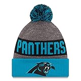 カロライナ・パンサーズ サイドライン選手ニットキャップ ポンポン付きニット帽 チームカラー