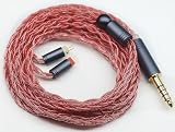 【BIGMANGO-Rubine】2pin4.4mm銀メッキケーブル 4.4mmリケーブル 8芯イヤホンアップグレードケーブル 2pin交換ケーブル (2pin4.4mm)