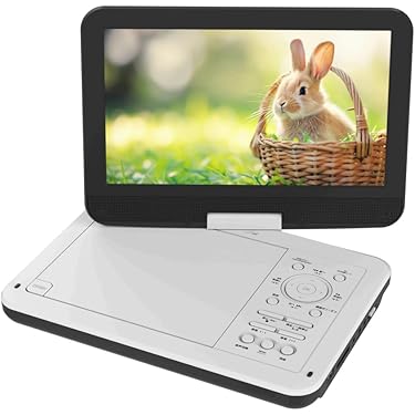 ポータブルDVDプレーヤー 12.5インチ メモリー再生機能付き。【ホワイト】 MYDASH ポータブルDVDプレーヤー 12.5型 車載用ホルダー付き