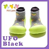 アティパス attipas ベビーシューズ ユーフォー ブラック Mサイズ（11.5cm） UFO