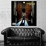 ポスター壁画Kanye WestアートカバーLate Registration 40 x 40インチ( 100 x 100 CM )粘着ビニール