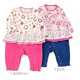 Bobson(ボブソン) カバーオール (70～80cm) キムラタンの子供服 (77008-163) ピンク 80