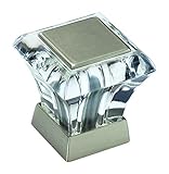 Amerock BP29460CG10 Abernathy 1-1/16in(27mm) LGTH Knob - Clear/Satin Nickel [並行輸入品]