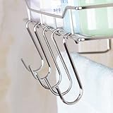 taozun 5パックソリッドsus304ステンレススチールSフックキッチンガレージUtensilユーティリティLargeフックExtra Thick Heavy Duty Brushed Finis