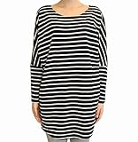 (マーシェル) Marshel マタニティ 授乳服 トップス 長袖 秋 冬 ボーダー おしゃれ ブラック フリーサイズ