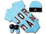 (ジョーダン)Jordan ベビージョーダン 3点セット (0-6M(0～6ヶ月), オリオンブルー黒) [並行輸入品]