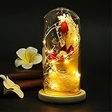 liankeshop 　LED造花　光る花　インテリア装飾的なガラスの花　手作り花　人工花　ガラスドームの花　フラワー　枯れない花　クリスマス　誕生日ギフト バレンタインギフト フラワーギフト 結婚記