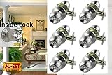 6 Pieces of Nuset Fremont(32D) Door Entry Knob Locks, Keyed Alike, Satin Stainless Steel [並行輸入品]