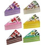 Zhhlinyuan 6x Colorful Artificial Cake Assorted Mixed Fake Cake Model for Photography Props