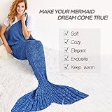 Tail Blankets Crochet Mermaid Blanket Tail Girls Mermaid Tails Blankets Knitted Soft All Seasons Sle