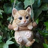 猫の置物 エンジョイブランコ 茶トラ ６７ＱＹ キャット ガーデンオブジェ ＣＡＴ 動物 オーナメント ネコ 雑貨 ガーデン オブジェ ガーデニング