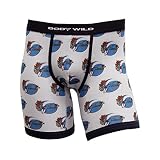 (ボディーワイルド)BODY WILD Season style ロングボクサーブリーフ（前とじ）パイルハワイ柄 BWF385G 95 グレー L