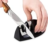 Asika 包丁研ぎ器 シャープナー 改良版 ステンレス鋼 ダイアモンドコーティング 2段階シャープニングシステム 粗研ぎ 細研ぎ 急速に研ぐ 切れ味向上 キッチン 台所 調理 はさみ研ぎ