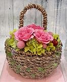 【当店人気商品】 プリザーブドフラワー フラワーギフト ピンク系 メッセージカード付 お祝い お誕生日 記念日 送別 かご入り
