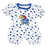 カンザスジェイホークスPolka Dot NCAA College新生児幼児ベビーロンパース