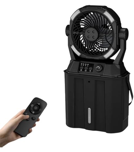 Amazon.co.jp: AirRevolution ミストファン 充電式 扇風機 屋外 首振り