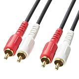 サンワサプライ アウトレット オーディオケーブル 10m RCA ピンプラグ 赤 白 両側 音声 ステレオ AV機器 ライン KM-A4-100K2 箱にキズ、汚れのあるアウトレット品です。