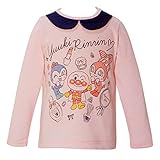 2017年 秋冬 アンパンマンガール 天竺 衿付き 長袖Tシャツ Anpanman Girl ピンク◇90cm