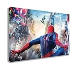 アメイジング・スパイダーマン2エレクトロRhinoキャンバス壁アート 30" X 18" / 75 X 45cm DP_8362