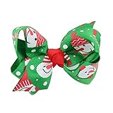 Zhhlaixing ベビー小物 Christmas Kids Baby Bowknot Hairpin Headdress Hair Clips Ribbon Hair Accessories Gi