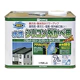 カンペハピオ 水性シリコン外かべ用 つや消し白 7L