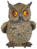 Moonrays 91257 Solar Light Hand Painted Polyresin Owl with LED Blinking Eyes [並行輸入品]