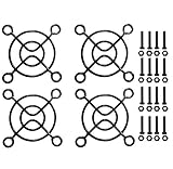 Easycargo 4ピース 40mm ブラック ファングリル/ガード ネジ+ナット付き (4パック)