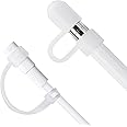 Apple pencil カバー Jisconase cover for Apple pencil cap アップル ペンシル キャップ カバー apple pencil キャップ紛失防止 TPU 素材 2セット USB ケーブル用 連接カバー 全二