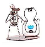 Creative Hand Soldering Wrought Iron Saxphone Musician Statues - Bronze Violinist Sculpture Fiddle P