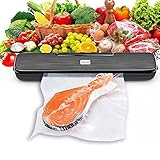 AILIC 真空パック機 家庭用 小型 脱気シーラー 鮮度長持ち 真空パック器 真空調理 手動吸引機能 乾湿兼用 防水 水洗い可能 重さ0.