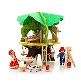木製ミニDIYハウス ミニチュア 立体パズル 組み立て おままごと 別荘ツリー 木製 木のおもちゃ 赤ちゃんおもちゃセット プレゼント