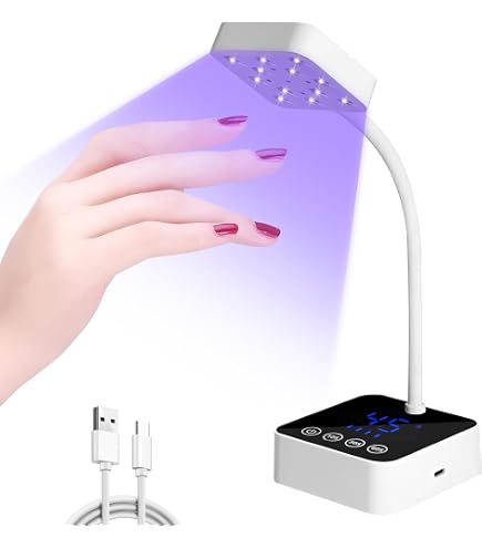 Amazon.co.jp: LED UVネイルランプ 充電式 27W ミニUVライト ジェルX