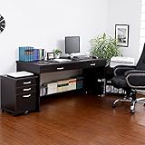 パソコンデスク 3点セット 幅160cm ブラウン