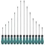volflashy ネジ回し ドライバー セット 75-300mm 多機能 多目的 セキュリティ 絶縁 PP ハンドル スクリュードライバー 電動 工具 修理 ツール 14pcs