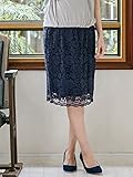 Angeliebe エンジェリーベ マタニティ レース スカラップ タイト スカート 妊婦服 産前 産後 S ～ M ネイビー 22023 22023301