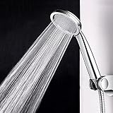 Wrightjp シャワーヘッド 高水圧 節水 水圧アップ ハンドシャワー 高水圧増圧 マッサージ 極細穴 柔らかい毛穴洗浄 美肌 美髪 水漏れ防止 クローム 取付簡単