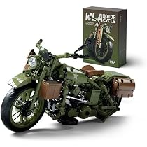 Amazon.co.jp: Nifeliz WLA 軍事バイクブロック 大人向け乗り物