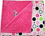 Lil' Cub Hub Minky Blanket Hot Pink Circles Print/Hot Pink Dot [並行輸入品]