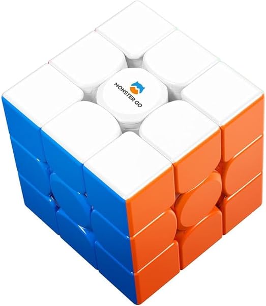 Monster Go 磁気 3x3 EDU マジックキューブ モンスターゴン 正規品でアフターサービス保証付き ステッカーレス MG356 教育キューブ パズル 子供や初心者の練習用 - 1
