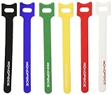 Monoprice 106463 6-Inch Hook and Loop Fastening Cable Ties, 60-Piece/Pack, 6 Colors [並行輸入品]