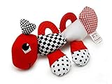 Baby's First Caterpillar Pal - Black, White & Red Teether Toy [並行輸入品]