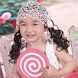 新生児 赤ちゃん 髪飾り 帽子 かつら ウィッグ 付き ベビー＆キッズ ベビー ヘアバンド 伸縮性がある (5)