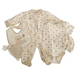 (ナーサリー・タイム) Nursery Time 赤ちゃん・ベビー用 リトルスター ベビー服 5点 ギフトセット (新生児) (クリーム)